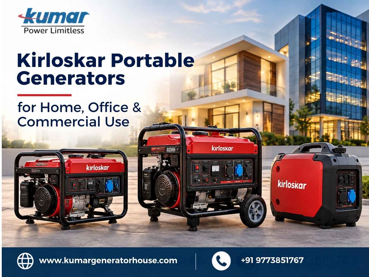 New Delhi, Industrial Machinery, Kirloskar Portable Generators For Home, Office & Commercial Use