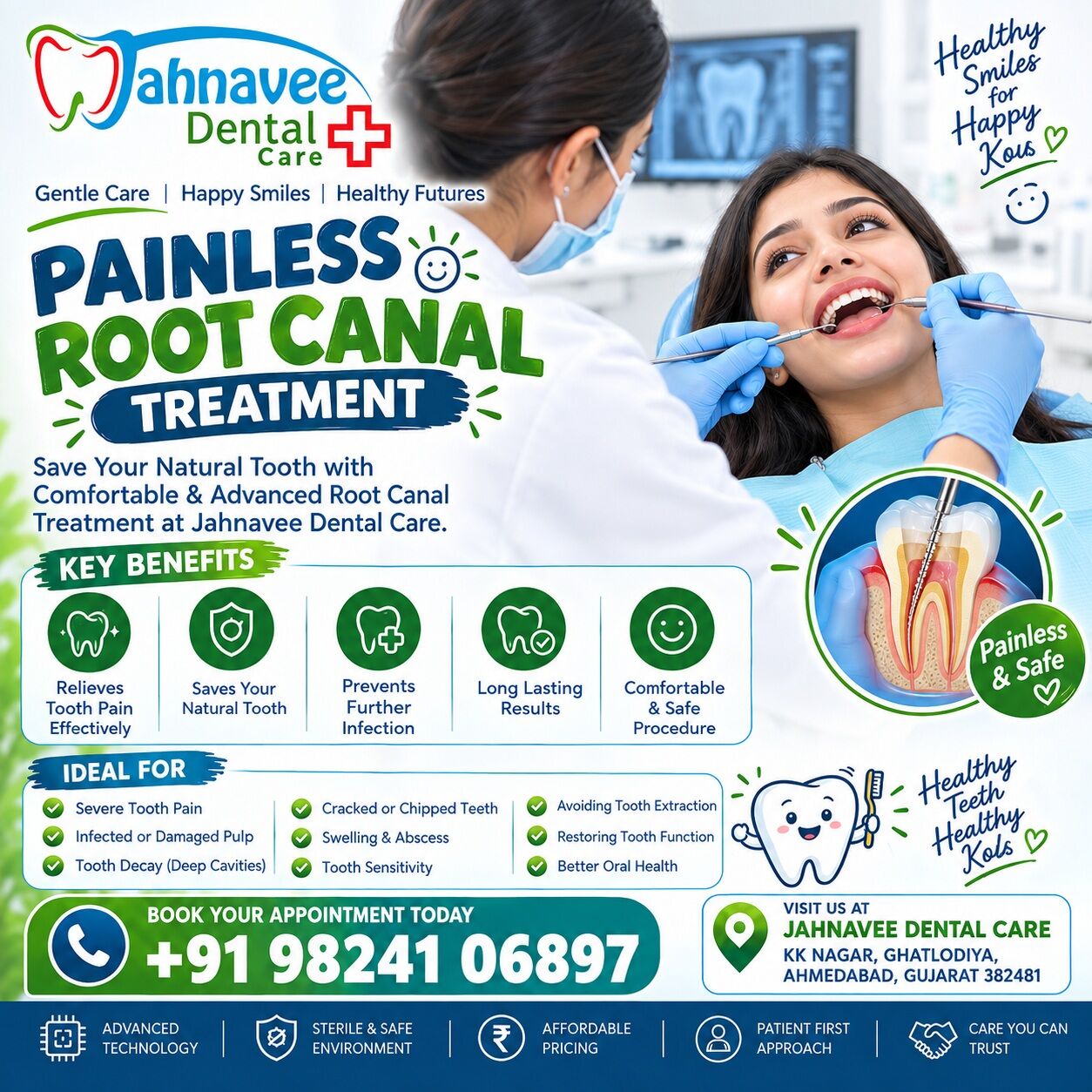 Ahmedabad, Dental, Painless Root Canal Treatment | Dr. Nandini H Mewada