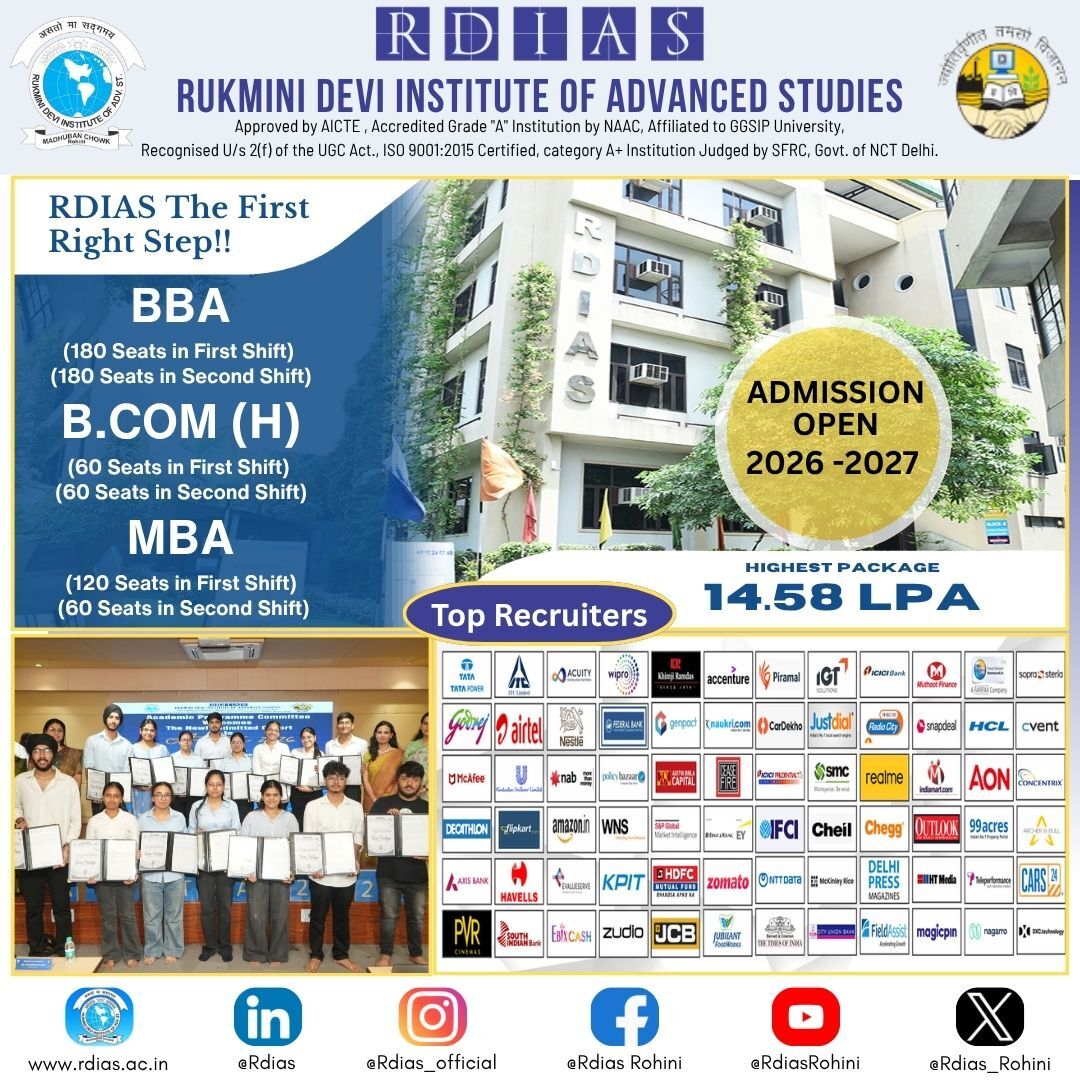 Rohini, Education, Explore The Best BBA Colleges In Delhi NCR - RDIAS