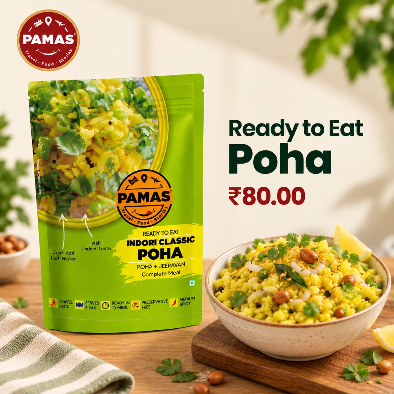 Indore, Food, INR 80,  Craving Authentic Home-Style Poha? Try Our Instant Ready To Eat Poha