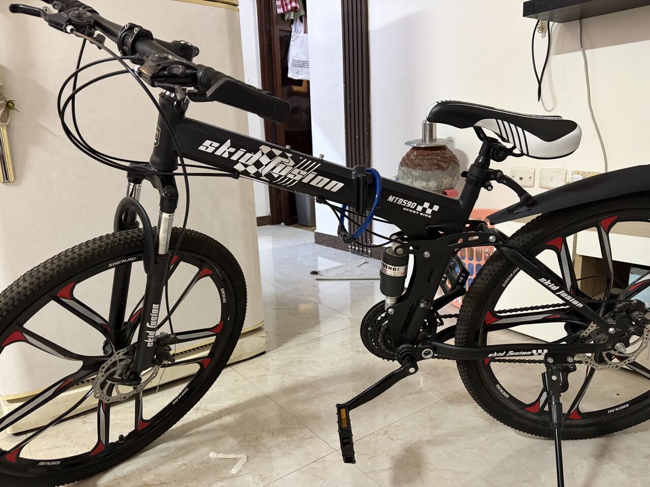 Al Jubail Al Balad, Bicycles, SAR 450,  Skid Fusion 26 Inches FOLDABLE Cycle Brand New Condition Hardly USED By My SON