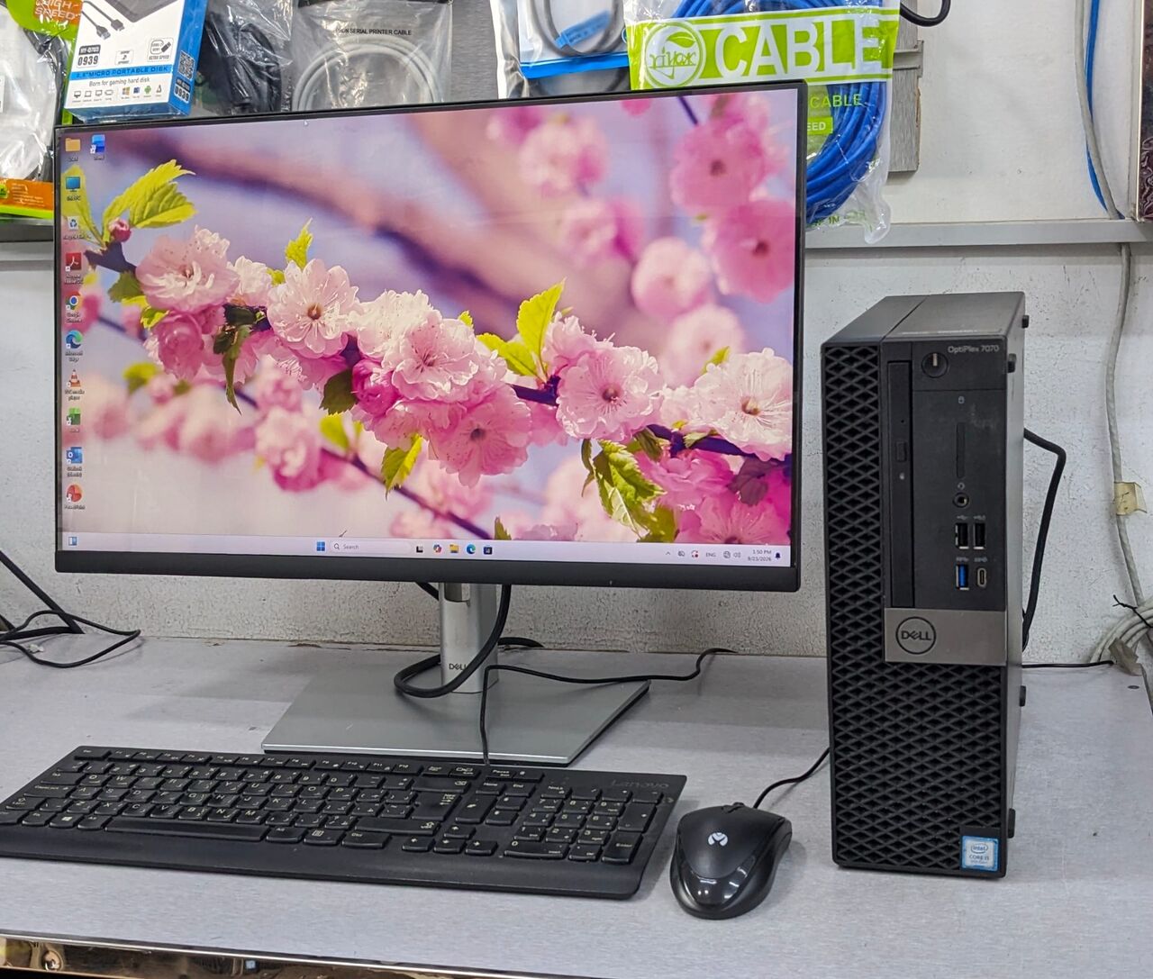 Manama, Computers, BHD 118,  Dell Core I5 9th Gen PC RAM 8GB SSD 256GB M.2 35x Fast 24" FHD Borderless Monitor Ready