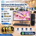 BHD 118,  Dell Core I5 9th Gen PC RAM 8GB SSD 256GB M.2 35x Fast 24" FHD Borderless Monitor Ready