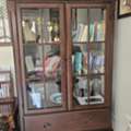 BHD 70,  Exquisite Cherry Wood Glass Display Cabinet