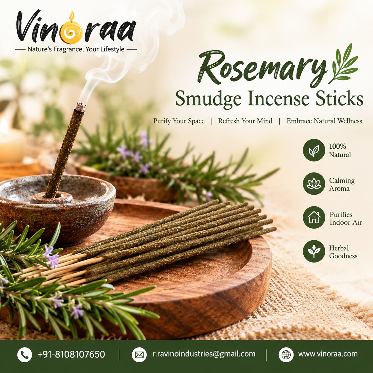 Mumbai, Business, 3 Inches Mini Smudge Incense Suppliers In India | Vinoraa
