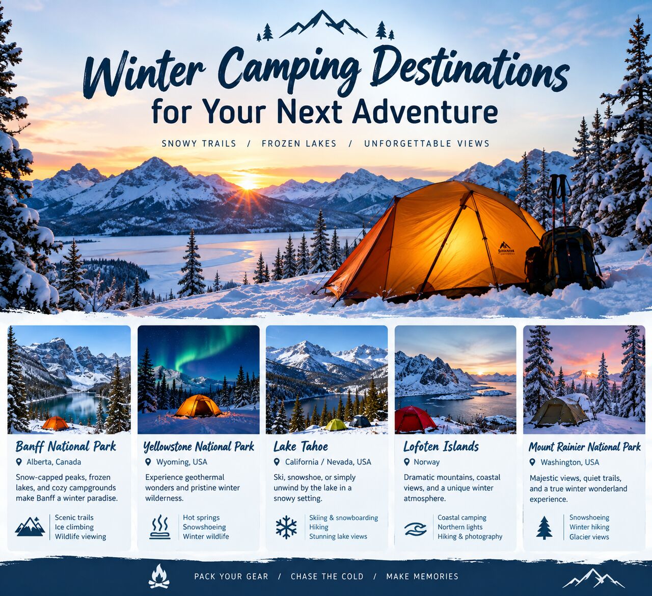 New York, Auto Parts, USD 500,  Winter Camping Destinations For Your Next Adventure