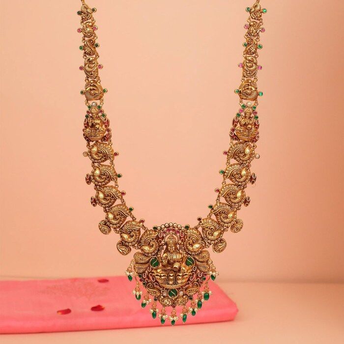 Visakhapatnam, Jewelry, Buy Royal Silver Haram With Price Online | Padmam