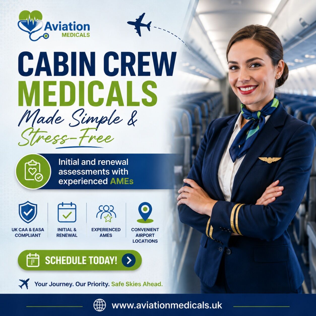 London, Medical, Cabin Crew Medical Assessments UK CAA EASA Initial And Renewal Appointments