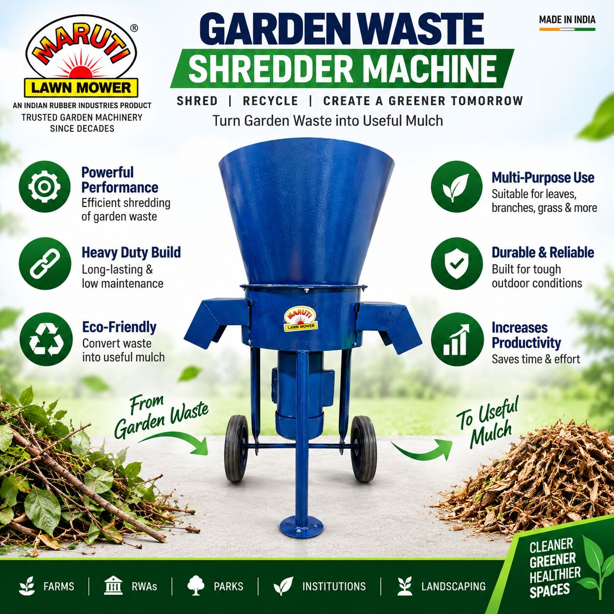 New Delhi, Farm & Garden, INR 19999,  Garden Machinery & Lawn Mower Manufacturer In India | Indian Rubber Industries