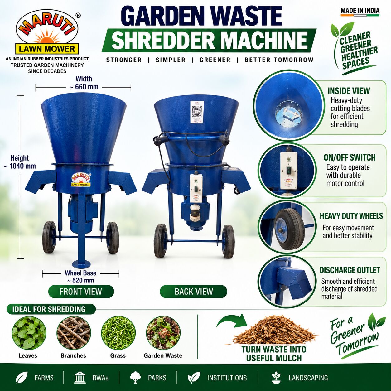New Delhi, Farm & Garden, INR 19999,  Garden Machinery & Lawn Mower Manufacturer In India | Indian Rubber Industries