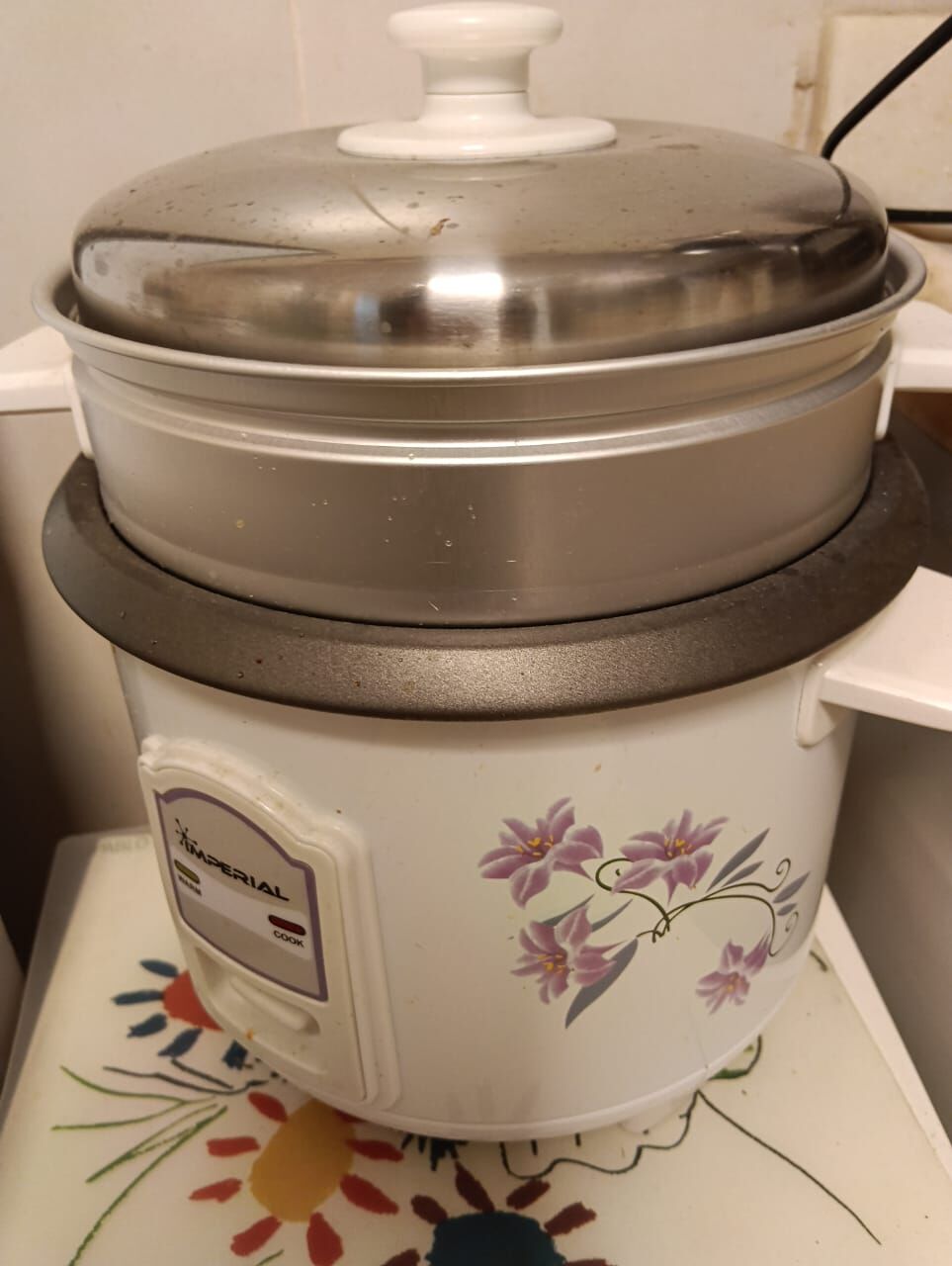 Al Khalidyia, Household Items, SAR 80,  Imperial Rice Cooker &ndash; Electric &ndash; White &ndash; Good Condition