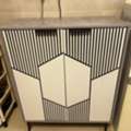 SAR 100,  Storage Unit &ndash; 2 Doors + 4 Shelves &ndash; Grey & White