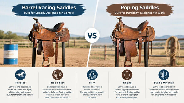 New York, Business, Barrel Racing Vs. Roping Saddles: Key Differences