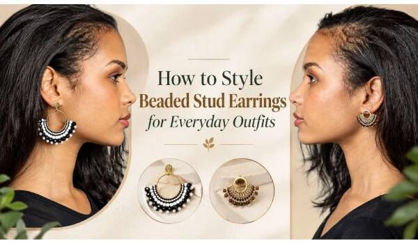 New York, Appliances, USD 30,  How To Style Beaded Stud Earrings For Everyday Outfits &ndash; Woven Collection
