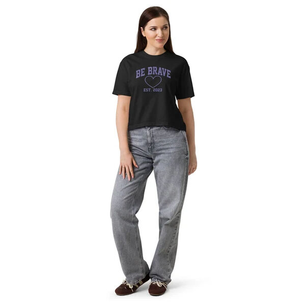 New York, Business, Pet Therapy Apparel | Be Brave Signature Boxy Tee For Awareness