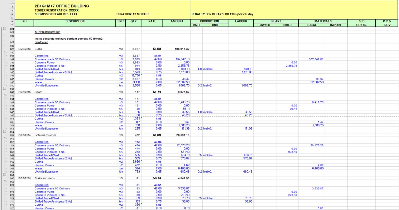Jeddah, Jobs, Estimating Services Offer (Quantity Take-Off) & BBS (Bar Bending Schedule) Cutting List