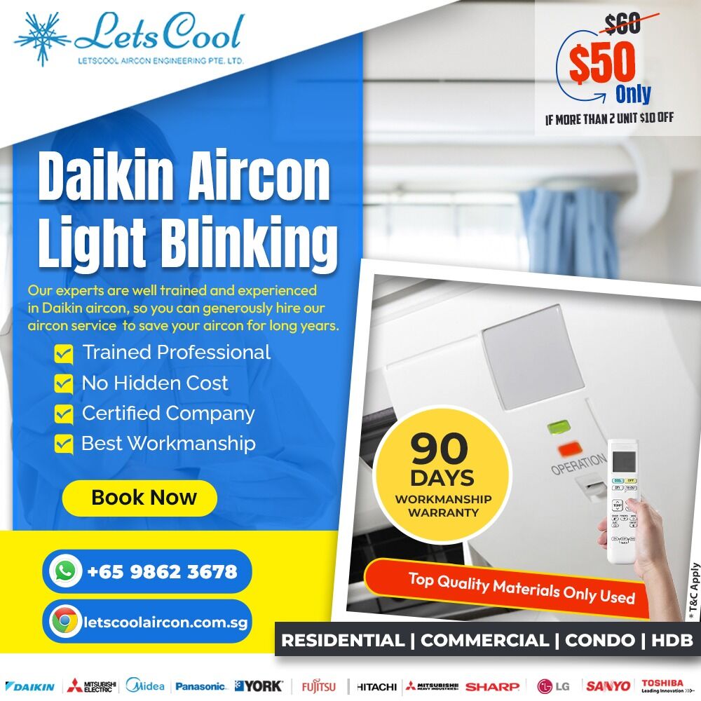 Singapore, Items Wanted, Daikin Aircon Light Blinking