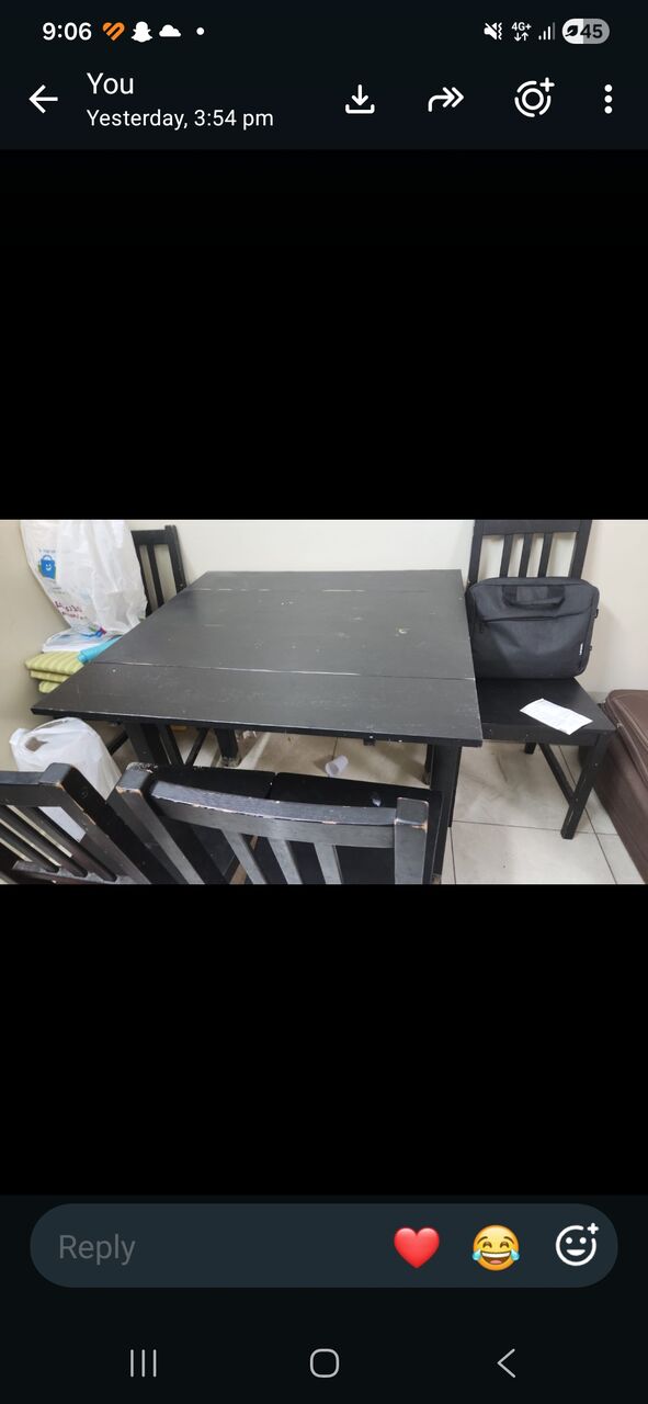 Riyadh, Furniture, SAR 200,  Dinning Table With Chairs -Urgent Sale