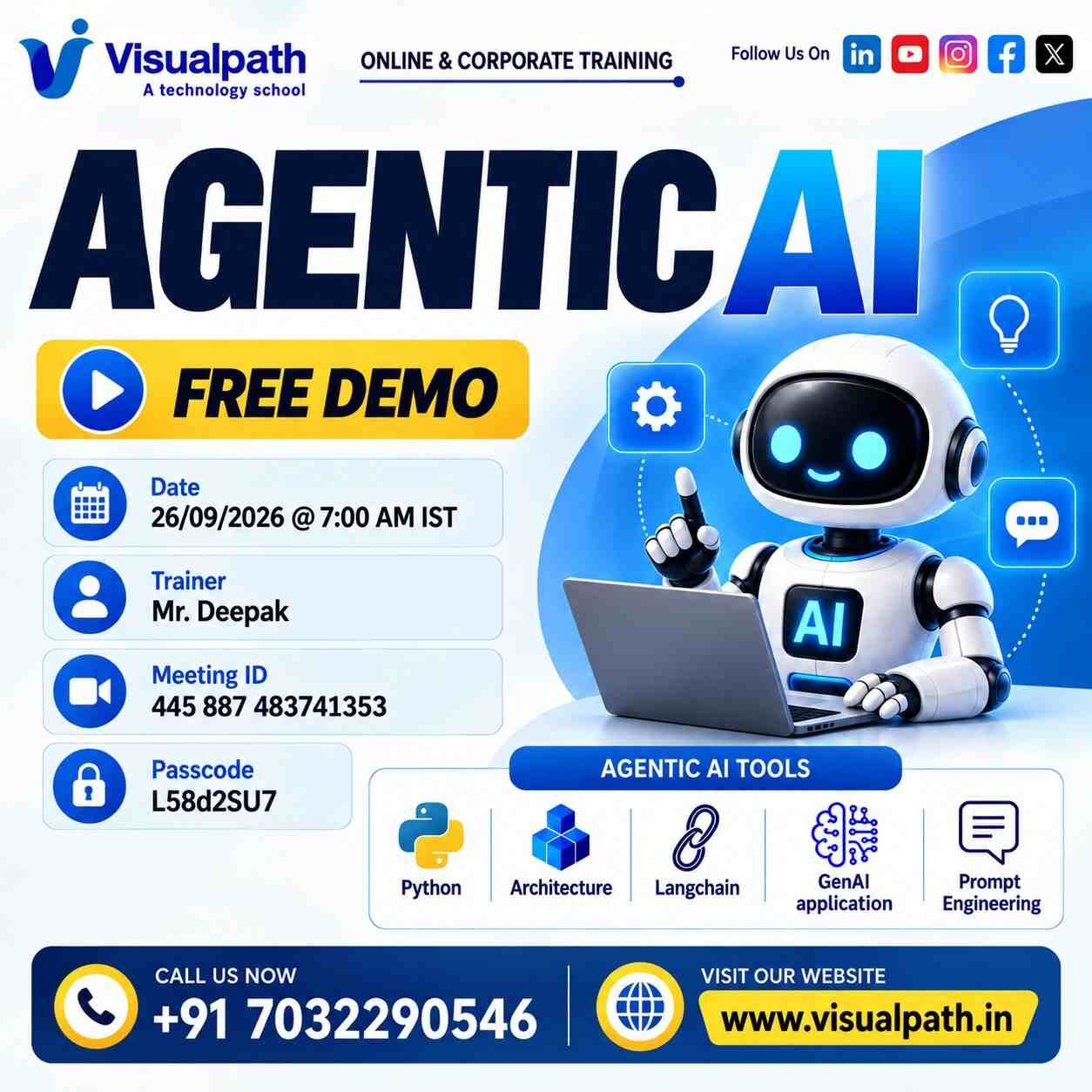 Hyderabad, Education, Agentic AI Course Online &ndash;  Upcoming Online New Batch