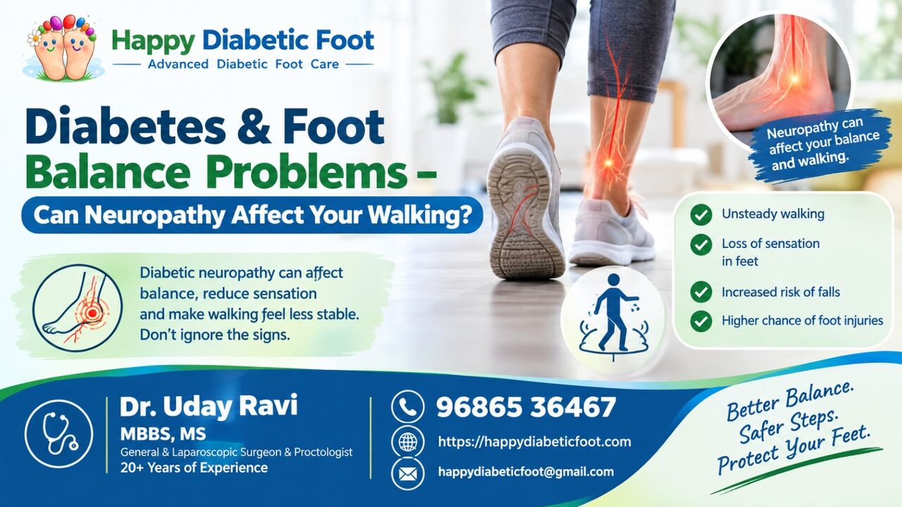 Bangalore, Health, Diabetes & Foot Balance Problems &ndash; Can Neuropathy Affect Your Walking? - Dr Uday Ravi