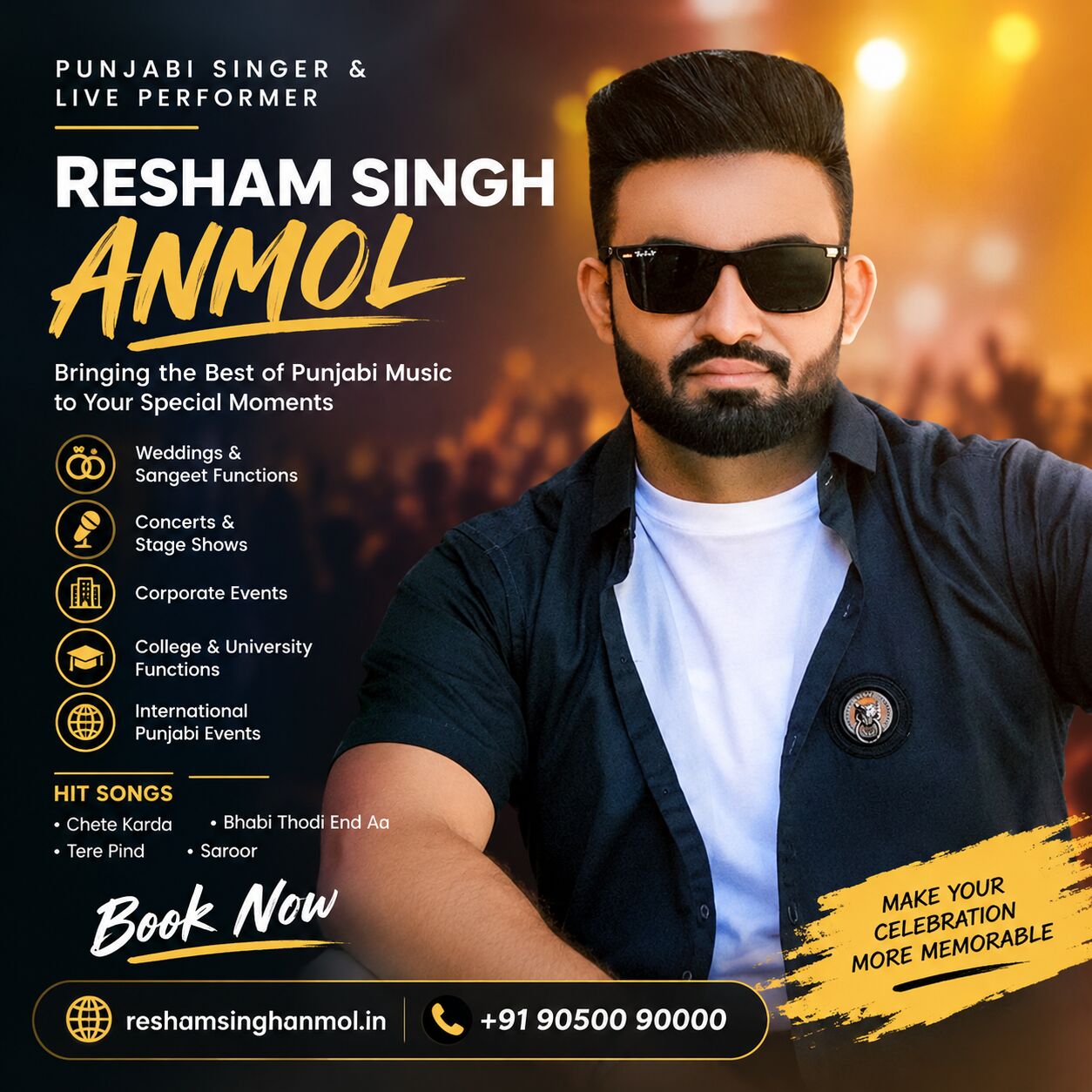 Punjab, Musicians, Resham Singh Anmol | Official Punjabi Singer & Live Performer