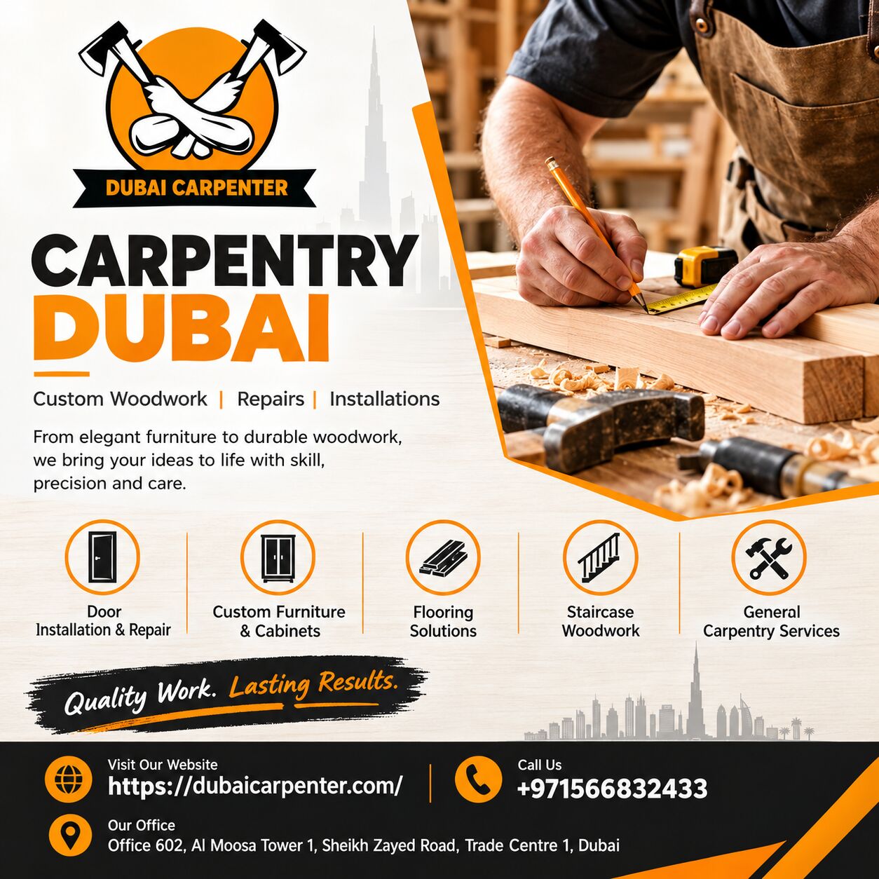 Dubai, Household, Professional Carpentry Services For Homes & Offices