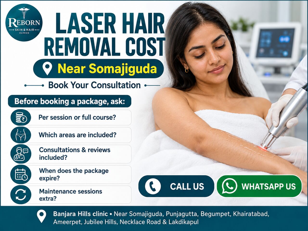Hyderabad, Health & Beauty Items, INR 2999,  Laser Hair Removal Packages Near Somajiguda