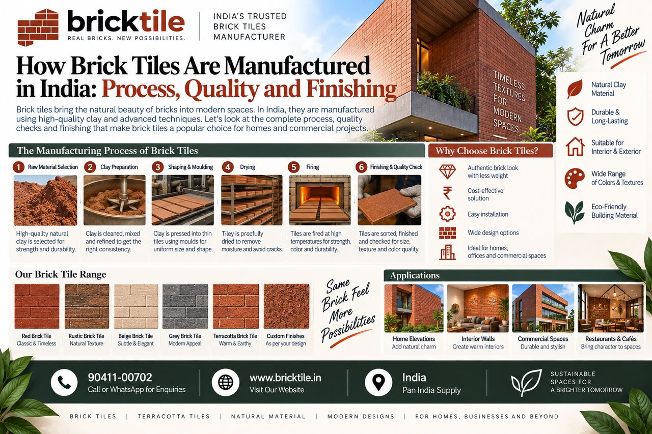 Greater Noida, Construction, Exposed Brick Tiles For Walls