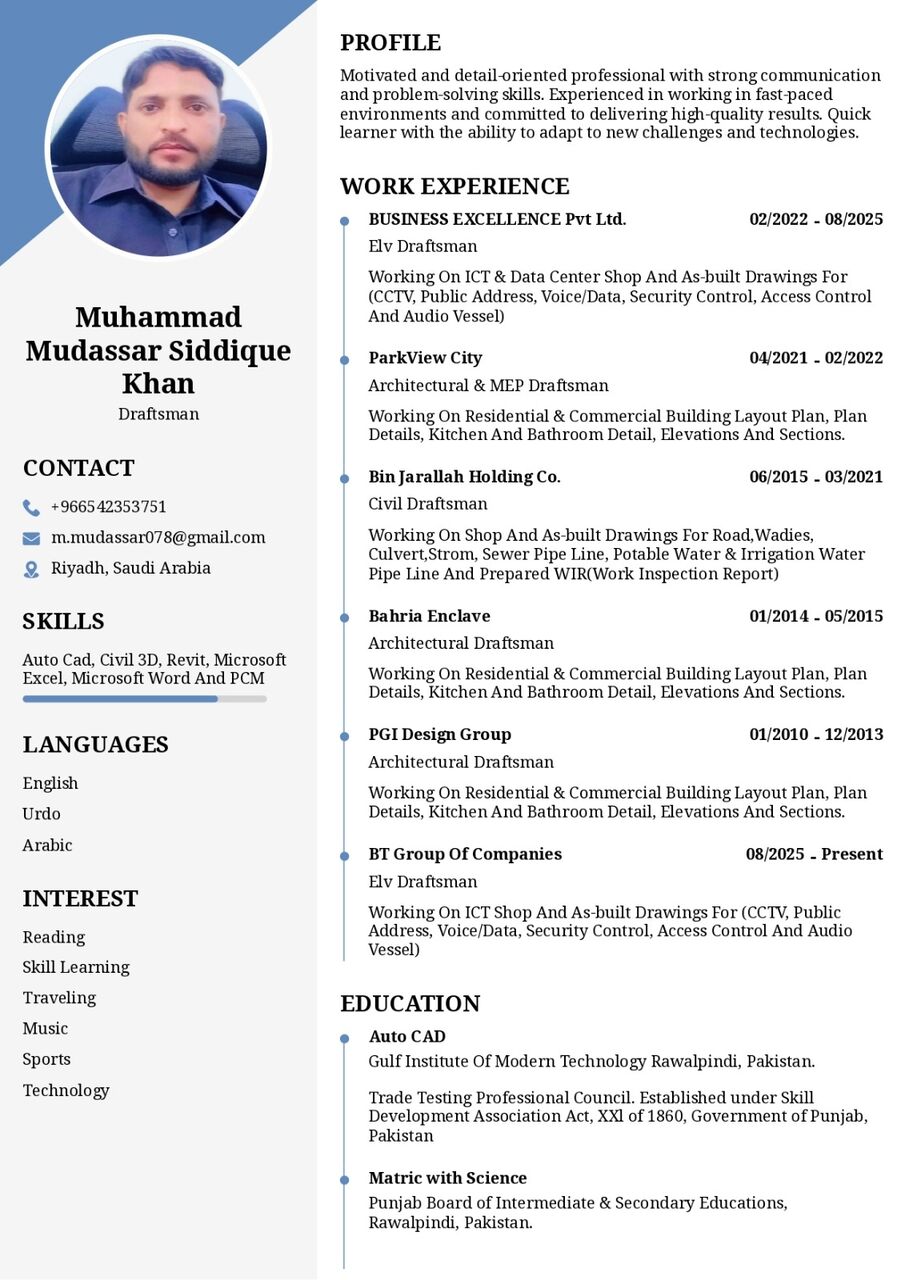 Al Naseem, Job Seekers, Draftsman