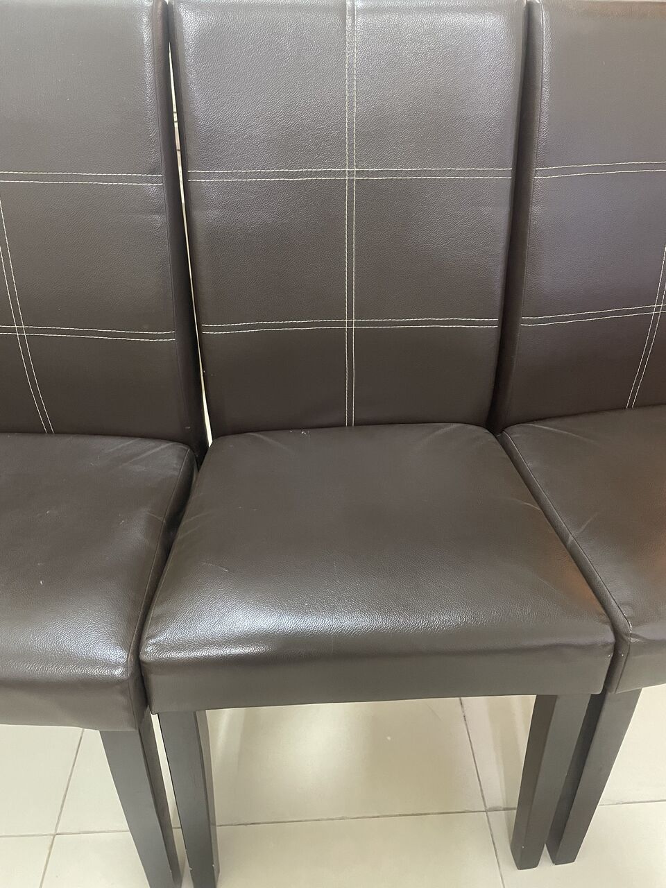 Jubail, Furniture, SAR 175,  4 Dining Chairs Leather Finish Stylish