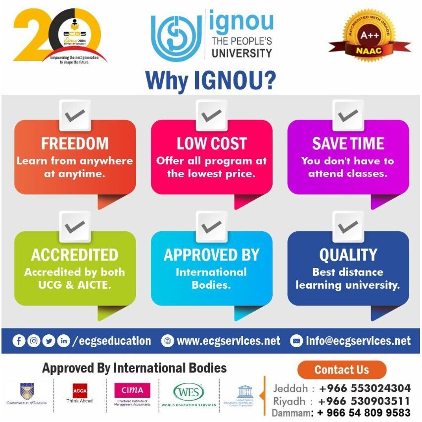 Dammam, Counseling, IGNOU July Session 2026