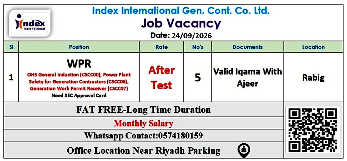 Riyadh, Jobs, WPR-SEC APPROVED
