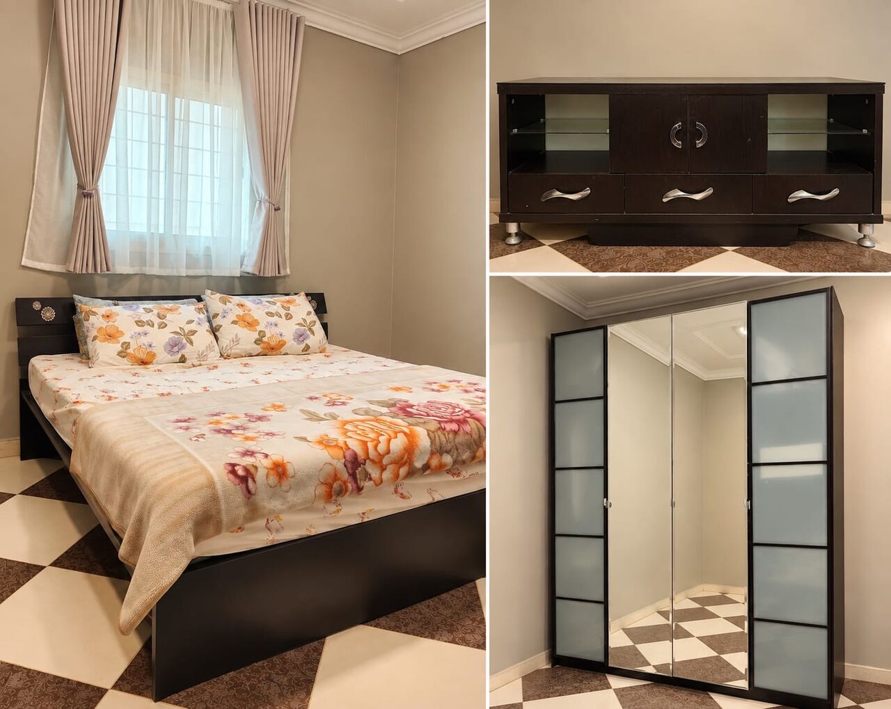 Jubail, Furniture, SAR 1,  Bedset With Wardrobe IKEA And Sofa Set 6 Seater