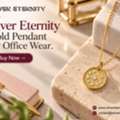 INR 5300,  Buy Now Silver Eternity Gold Pendant For Office Wear