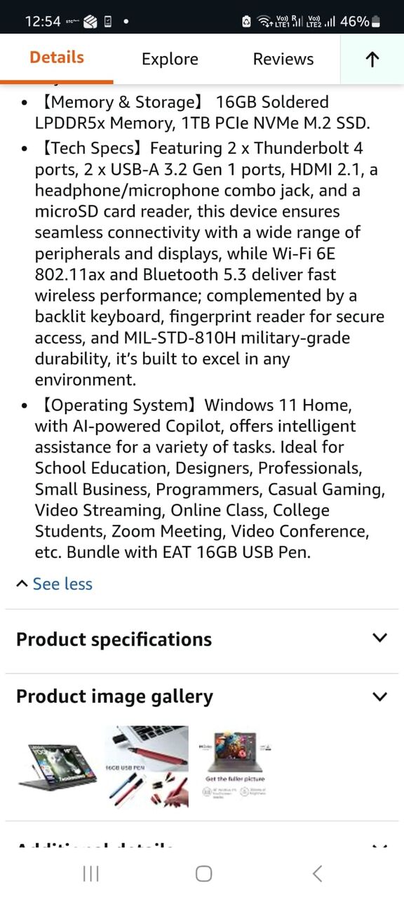 Hara, Computers, SAR 4250,  Lenovo Yoga 7i 2 In 1 Laptop 16"