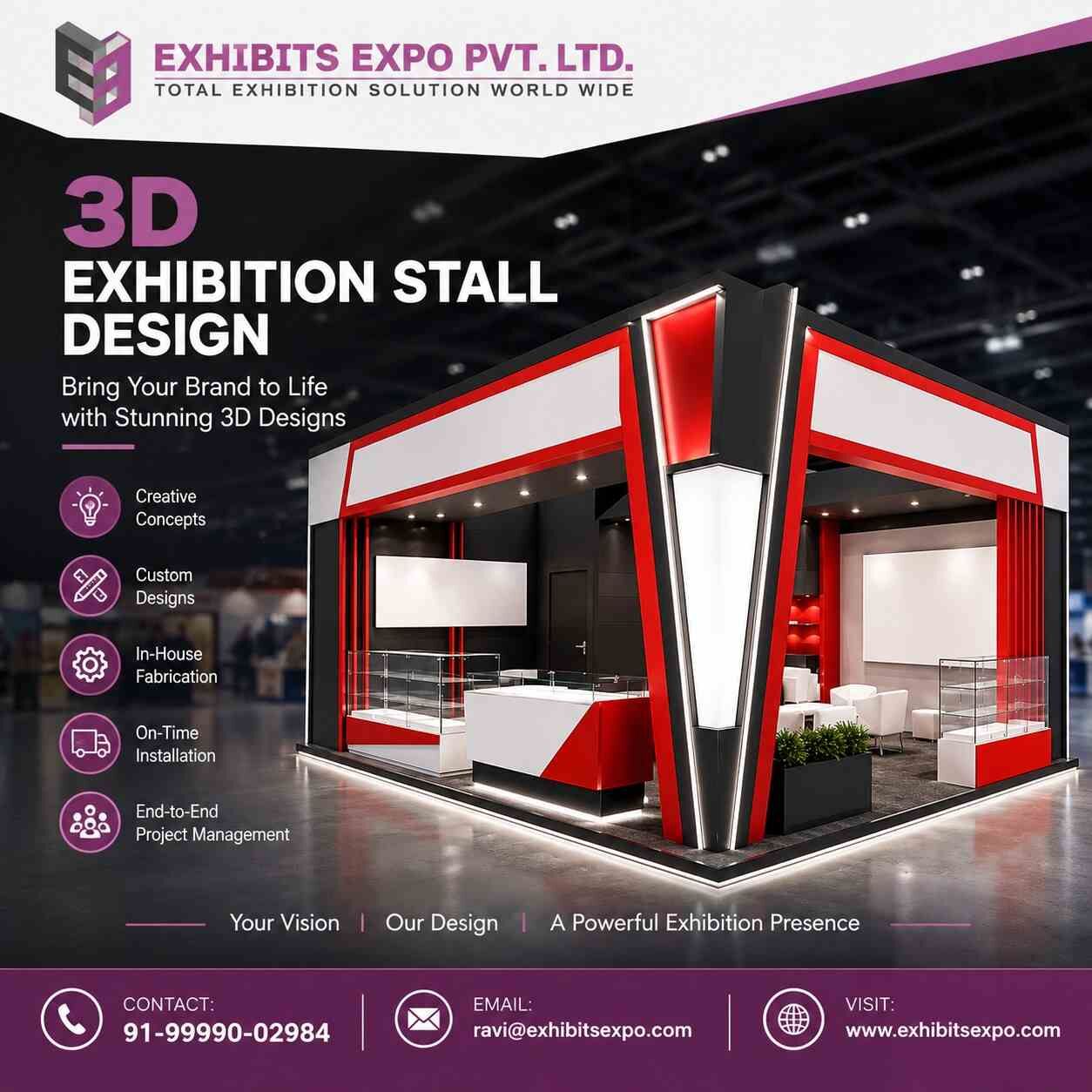 New Delhi, Business, Professional 3D Exhibition Stall Design Services