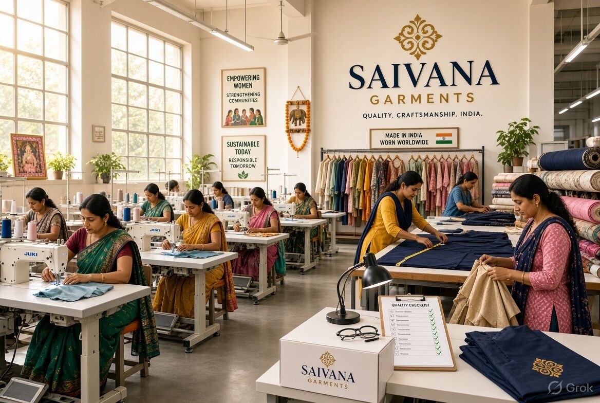 Faridabad, Business, Clothes Manufacturing In India - Saivana Garments