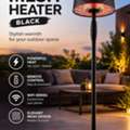 AED 1199,  LED Standing MESH Black Electric Patio Heater