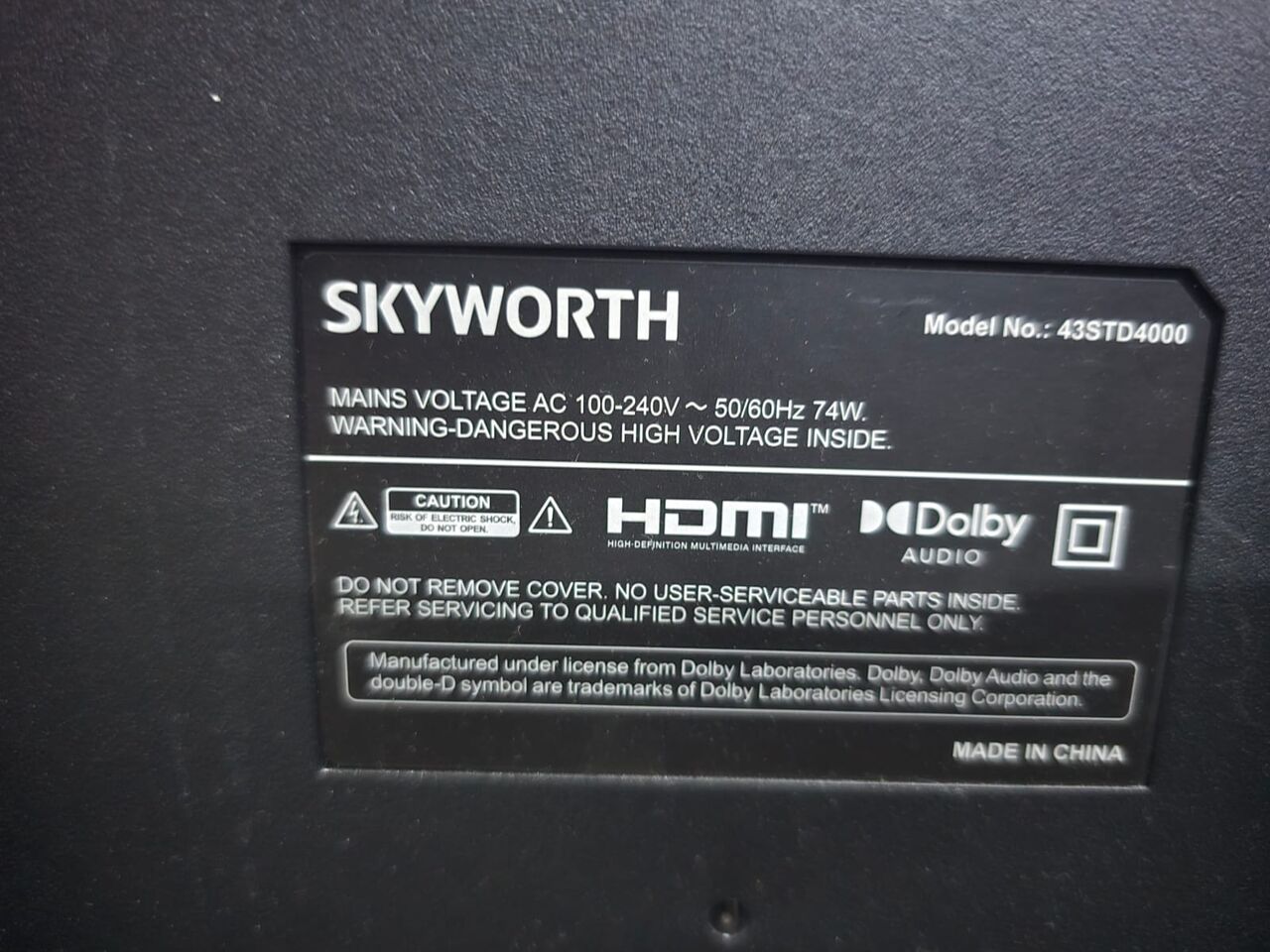 Jubail Industrial City, Electronics, SAR 499,  SKYWORTH Smart TV 43 Inch