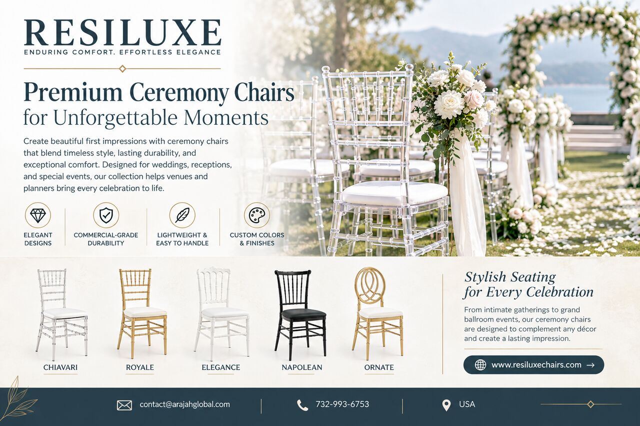 Dallas, Event Planning, Premium Ceremony Chairs For Wedding Venues | Resiluxe