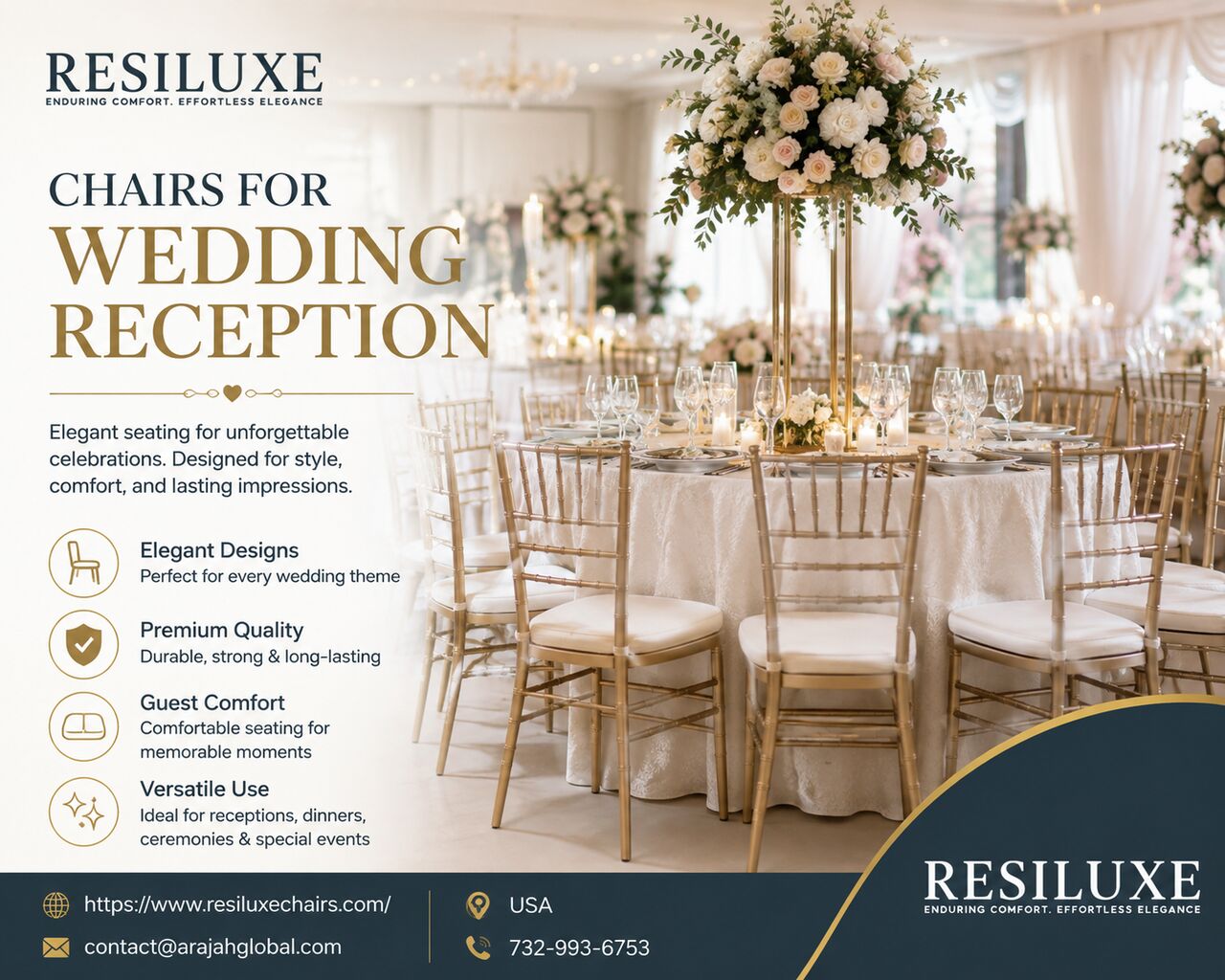Dallas, Event Planning, Premium Ceremony Chairs For Wedding Venues | Resiluxe