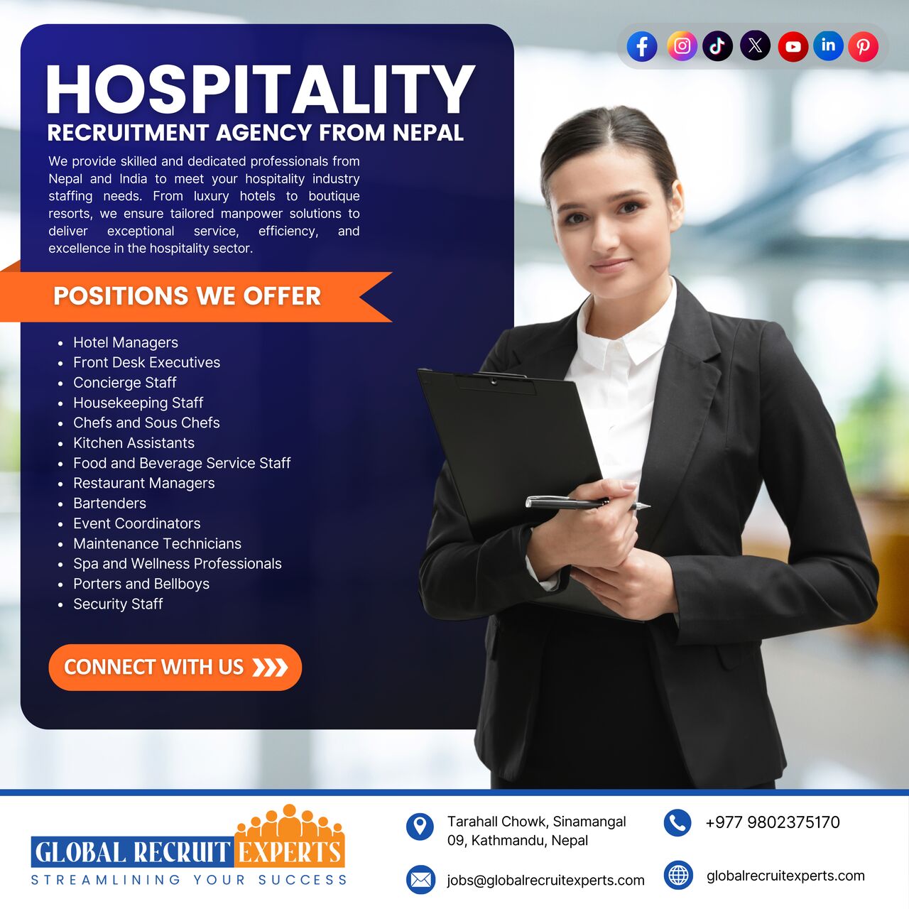 Kathmandu, Manpower, Hospitality Recruitment Agency In Nepal | Global Recruit Experts