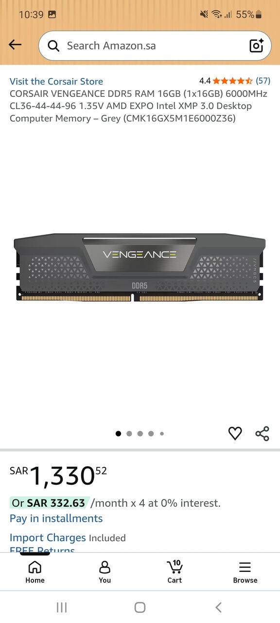 Jeddah, Computers, SAR 800,  CORSAIR VENGEANCE DDR5 16GB RAM