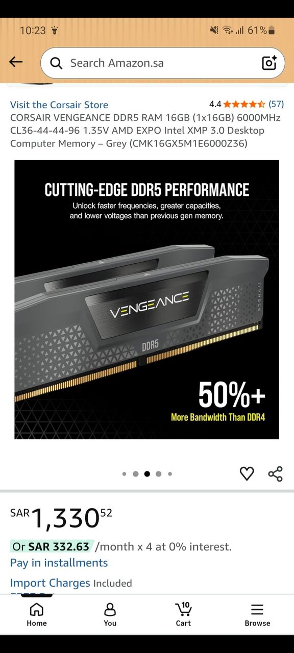 Jeddah, Computers, SAR 800,  CORSAIR VENGEANCE DDR5 16GB RAM