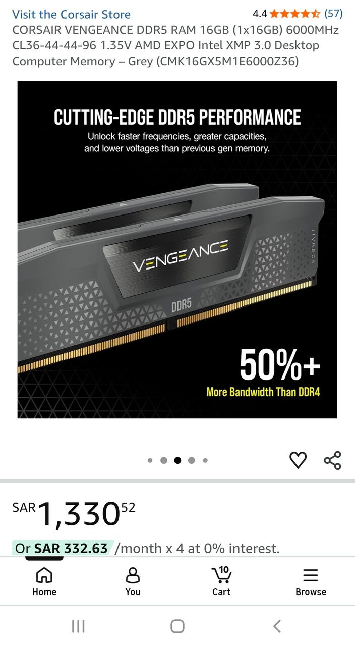 Jeddah, Computers, SAR 800,  CORSAIR VENGEANCE DDR5 16GB RAM