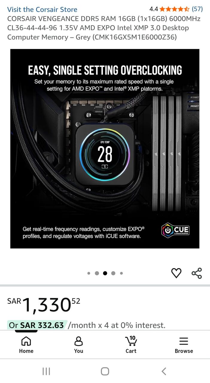 Jeddah, Computers, SAR 800,  CORSAIR VENGEANCE DDR5 16GB RAM