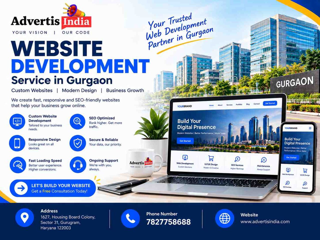 Gurugram, Business, Professional Website Development Services In Golf Course Road Gurgaon