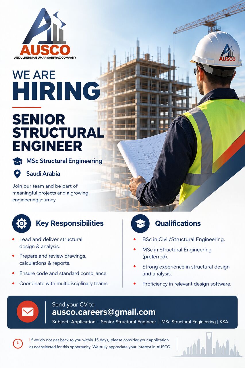 Dammam, Jobs, Senior Structural Engineer