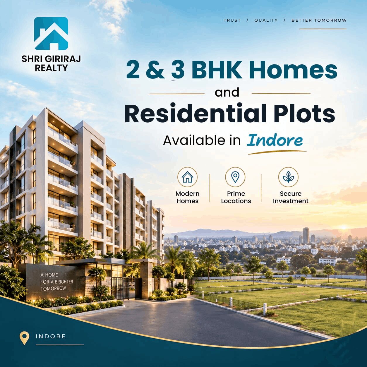 Indore, Real Estate, FOR SALE: Looking For A Home In Indore? Explore Spacious 2 & 3 BHK Homes
