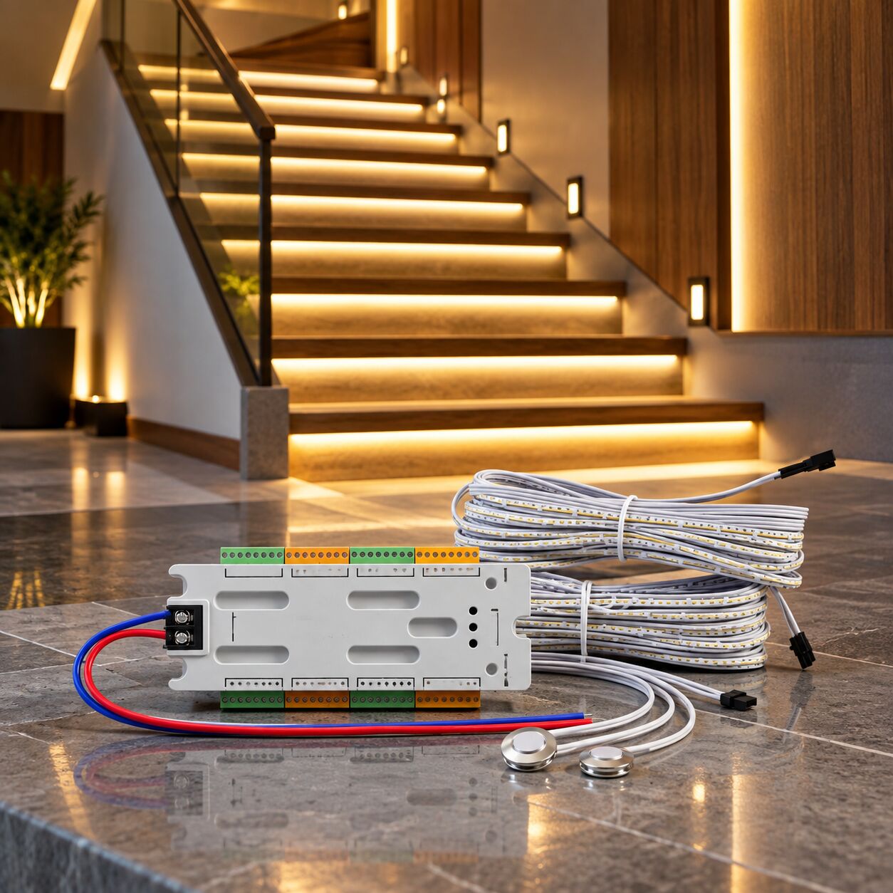 Noida, Electronics, 32-Channel Stair Light Controllers: Dual PIR Staircase Guide